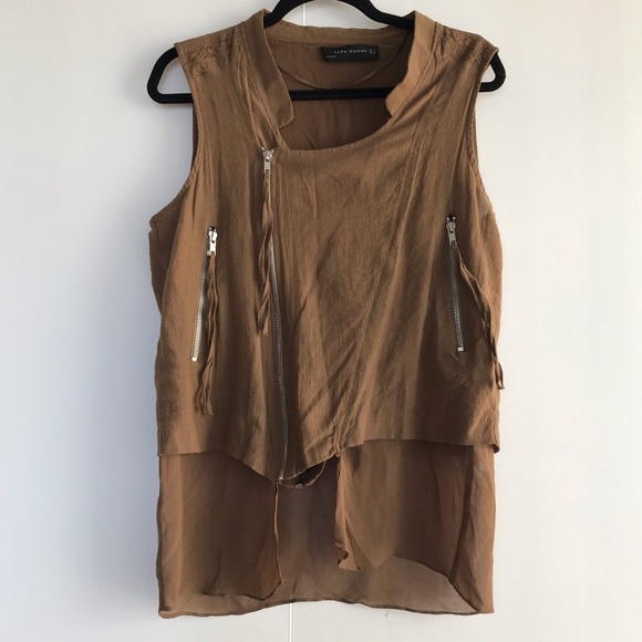 ZARA | TWO-LAYER VEST - Picture 3 of 6